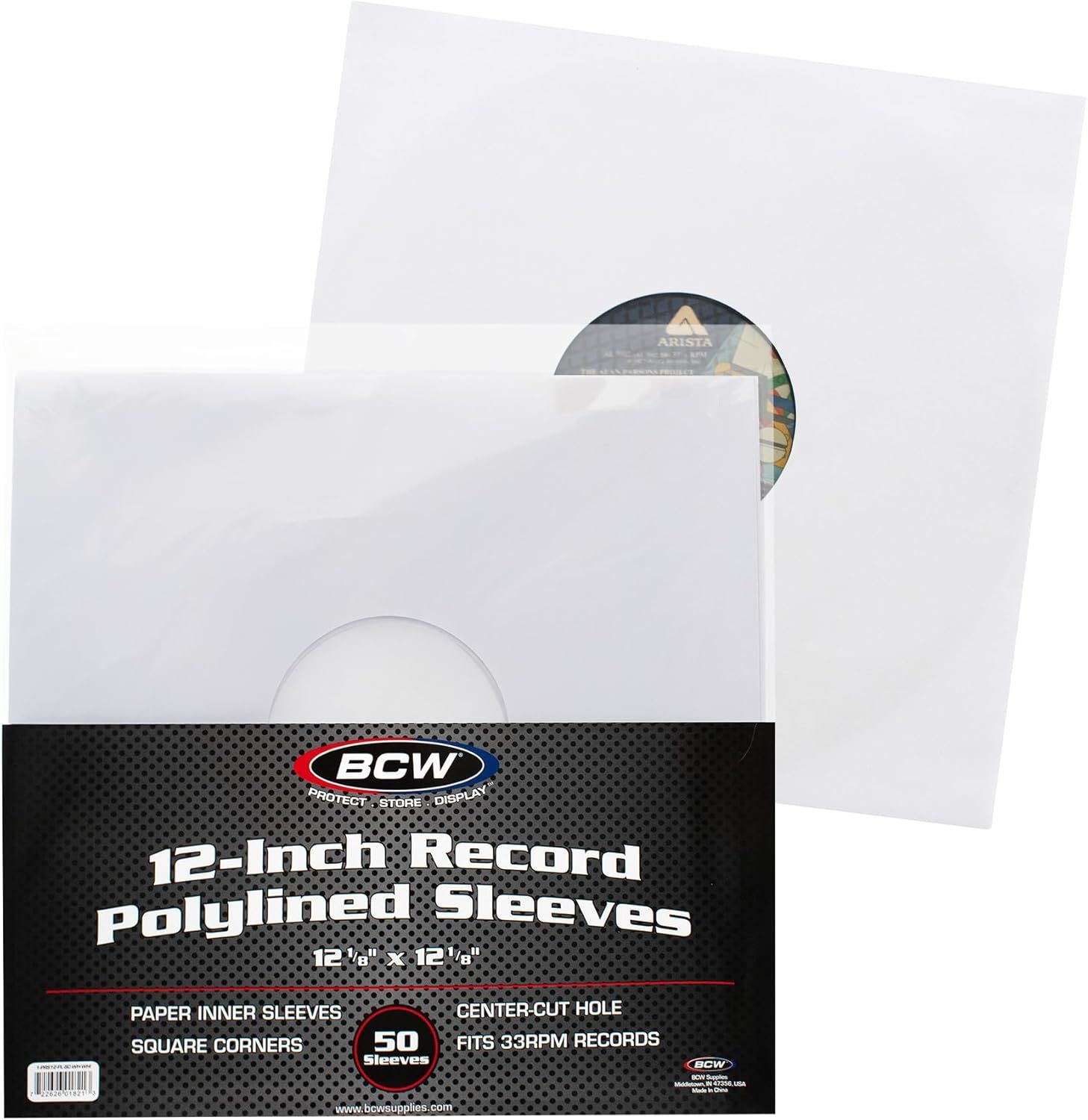 BCW 33 RPM Paper Record Polylined Sleeves (50 pack)