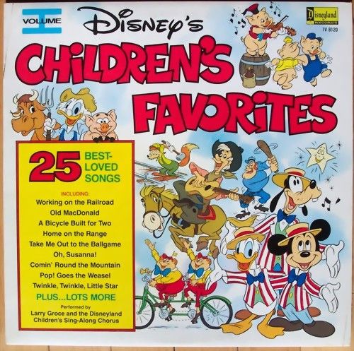 Larry Groce – Disney's Children's Favorites Volume I (VG+, 1980, LP, Disneyland – 2505)