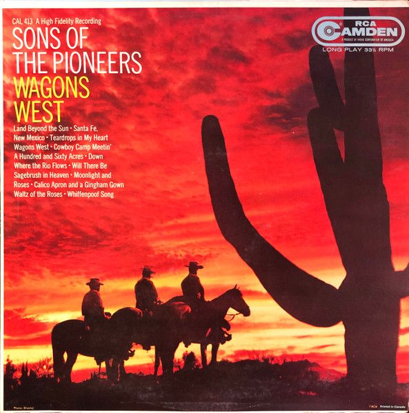 Sons Of The Pioneers – Wagons West (VG, LP, RCA Camden – CAL 413)