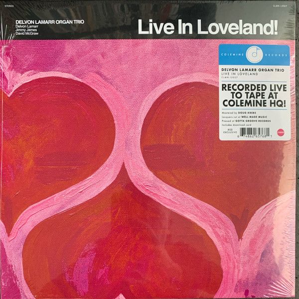 Delvon Lamarr Organ Trio – Live In Loveland! (NM, SIGNED, 2022, Open Shrink, 2LP, LP, 45 RPM, RSD Exclusive, Pink Swirl Translucent, CLMN 12027)