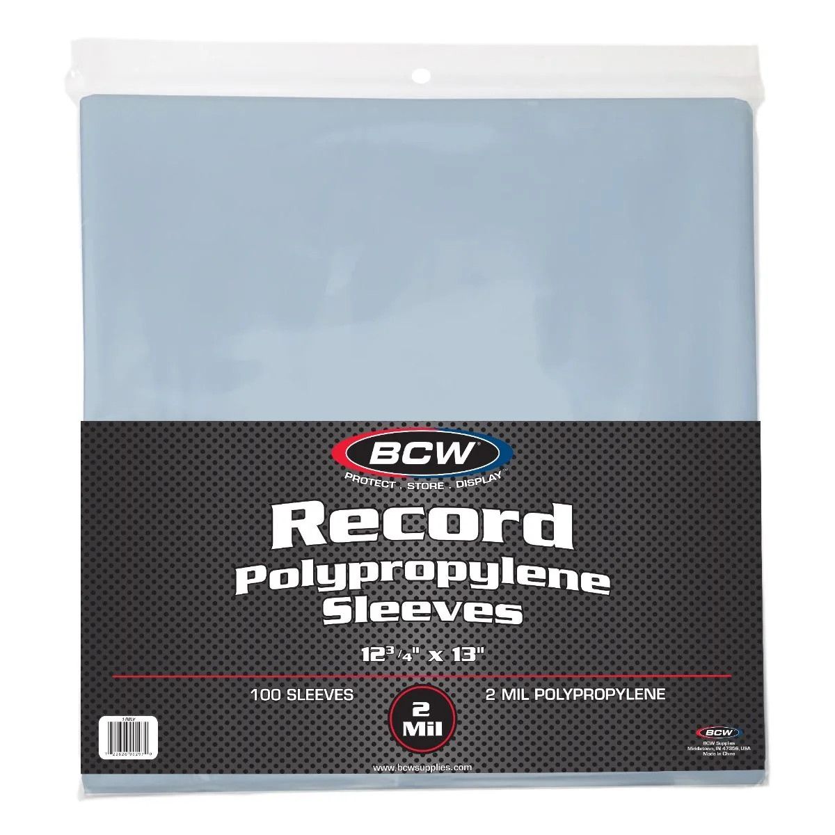 BCW Record Polypropylene Sleeves for 12" Vinyl - 2Mil (100ct)