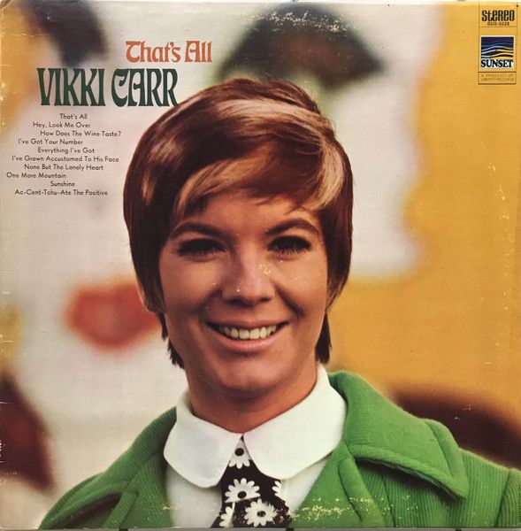 Vikki Carr – That's All (VG, 1969, LP, Sunset Records – SUS-5228)