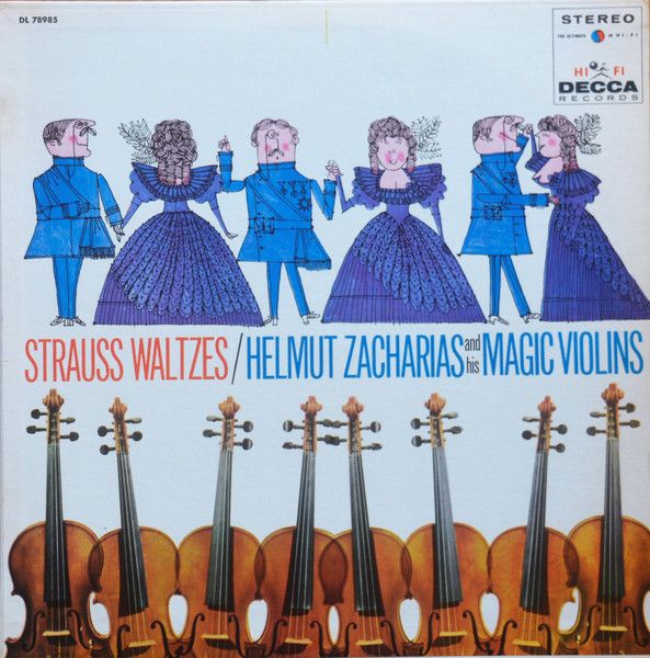 Helmut Zacharias And His Magic Violins – Strauss Waltzes (VG, 1959, LP, Stereo, Decca – DL 78985)