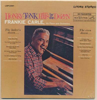 Frankie Carle, His Piano and Orchestra – Honky-Tonk Hits By The Dozen (VG+, 1962, LP, Stereo, Open Shrink, RCA Victor – LSP-2491)