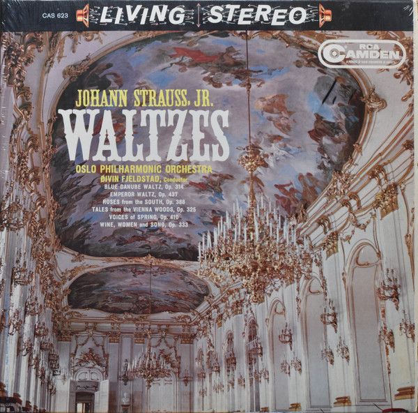 Oslo Philharmonic Orchestra, Øivin Fjeldstad – Johann Strauss, Jr. Waltzes (VG, LP, Stereo, RCA Camden – CAS 623)