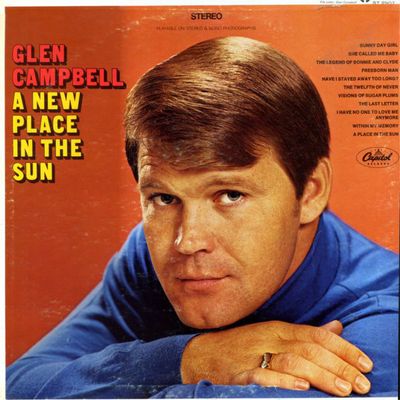 Glen Campbell – A New Place In The Sun (G+, 1968, LP, Capitol Records – ST 2907)