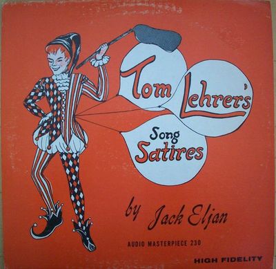 Jack Eljan – Tom Lehrer's Song Satires (G+, 1960, LP, Split Sleeve, Audio Masterpiece – LPA 230)