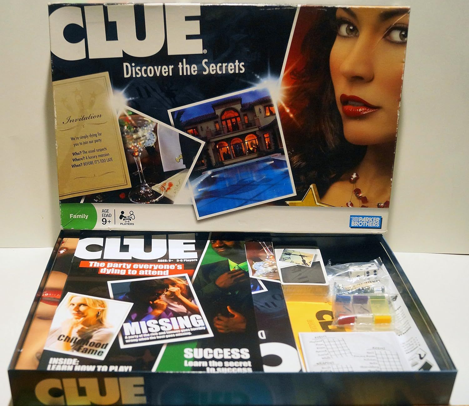 Clue: Discover The Secrets (2008 Edition) (Open Box Re-pack, Guaranteed Complete)