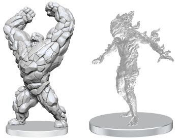 Pathfinder Unpainted Minis - Living Landslide &amp; Living Wildfire