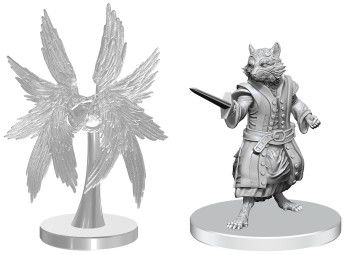 Pathfinder Unpainted Minis - Procyal (Raccoon Agathion)  &amp; Zoaem (Ring Archon)