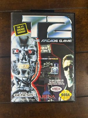 T2: The Arcade Game (Sega Genesis) — Complete in Box (box + manual + cart)