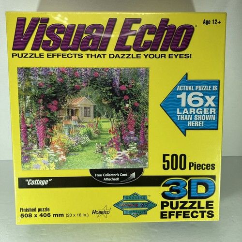 Visual Echo Cottage 500 Pc 3D Puzzle Effects 20 x 16
