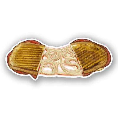 Bowness Arts Sticker - 3" Cheese Sandwich