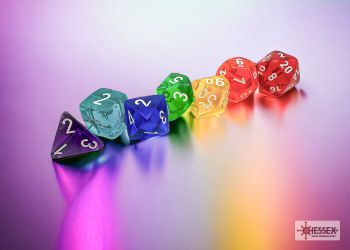 Chessex Polyhedral CHX230899 Translucent Mix 7-Die Set