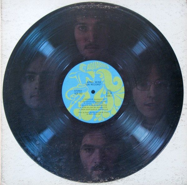 April Wine – On Record (VG, 1972, LP, Aquarius Records – AQR 503) Cover Damage