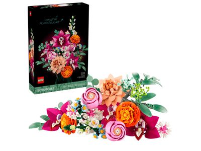 10342 - BOTANICAL COLLECTION - Pretty Pink Flower Bouquet 749 Pieces
