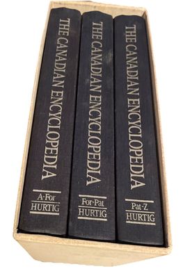 Hurtig Publishers (030) The Canadian Encyclopedia (1985, 1st Edition, 3 Volumes with Slipcase)