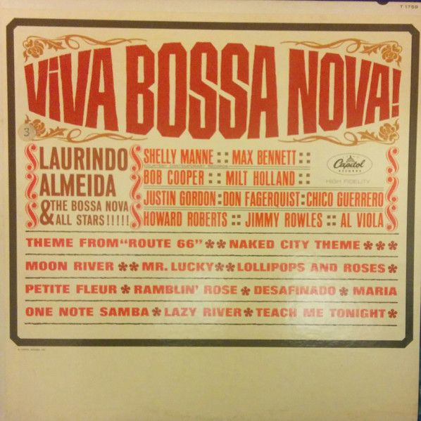 Laurindo Almeida &amp; The Bossa Nova Allstars – Viva Bossa Nova! (VG, 1962, LP, Mono, Capitol Records – T-1759)