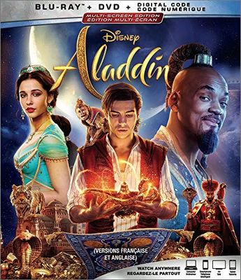 Disney Aladdin (2019, Live Action) (Blu-Ray+Dvd) Will Smith