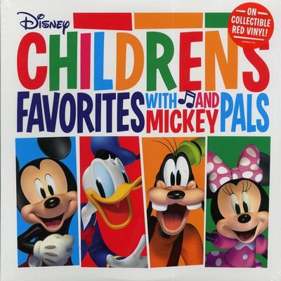 Disney Children's Favorites With Mickey And Pals (VG, 2020, LP, Red Vinyl, Walt Disney Records – D003580701)