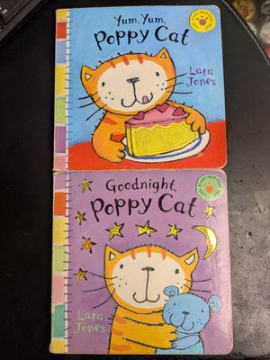 Jones, Lara (Board) Goodnight, Poppy Cat &amp; Yum, Yum, Poppy Cat (2 Book lot)