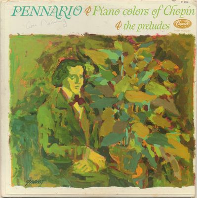 Leonard Pennario – Piano Colors Of Chopin, The Preludes (VG, 1962, LP, Capitol Records – P-8561)