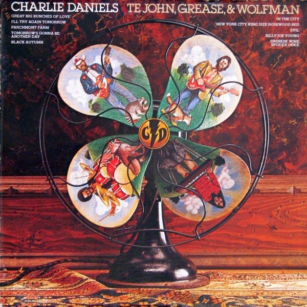 Charlie Daniels – Te John, Grease, &amp; Wolfman (VG+, 1978, LP, Open Shrink, Epic – PE 34665)