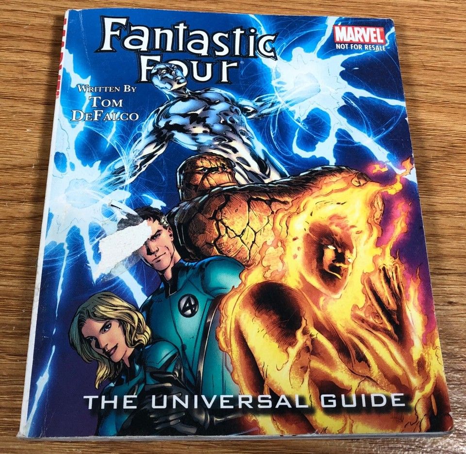 Marvel Fantastic Four The Universal Guide Book by Tom Defalco (2007, 1st Printing with Stickers)