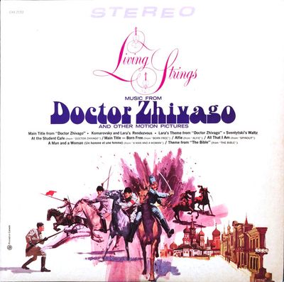 Living Strings – Music From Doctor Zhivago And Other Motion Pictures (G+, LP, RCA Camden – CAS-2133)
