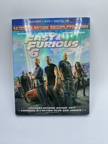Fast &amp; Furious 6 (2013) Extended + Theatrical Versions (ACT, 2x Blu-Ray/DVD)
