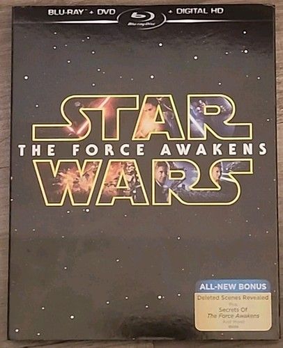 Star Wars The Force Awakens (2015) Daisy Ridley, Harrison Ford (2x Blu-Ray/DVD)