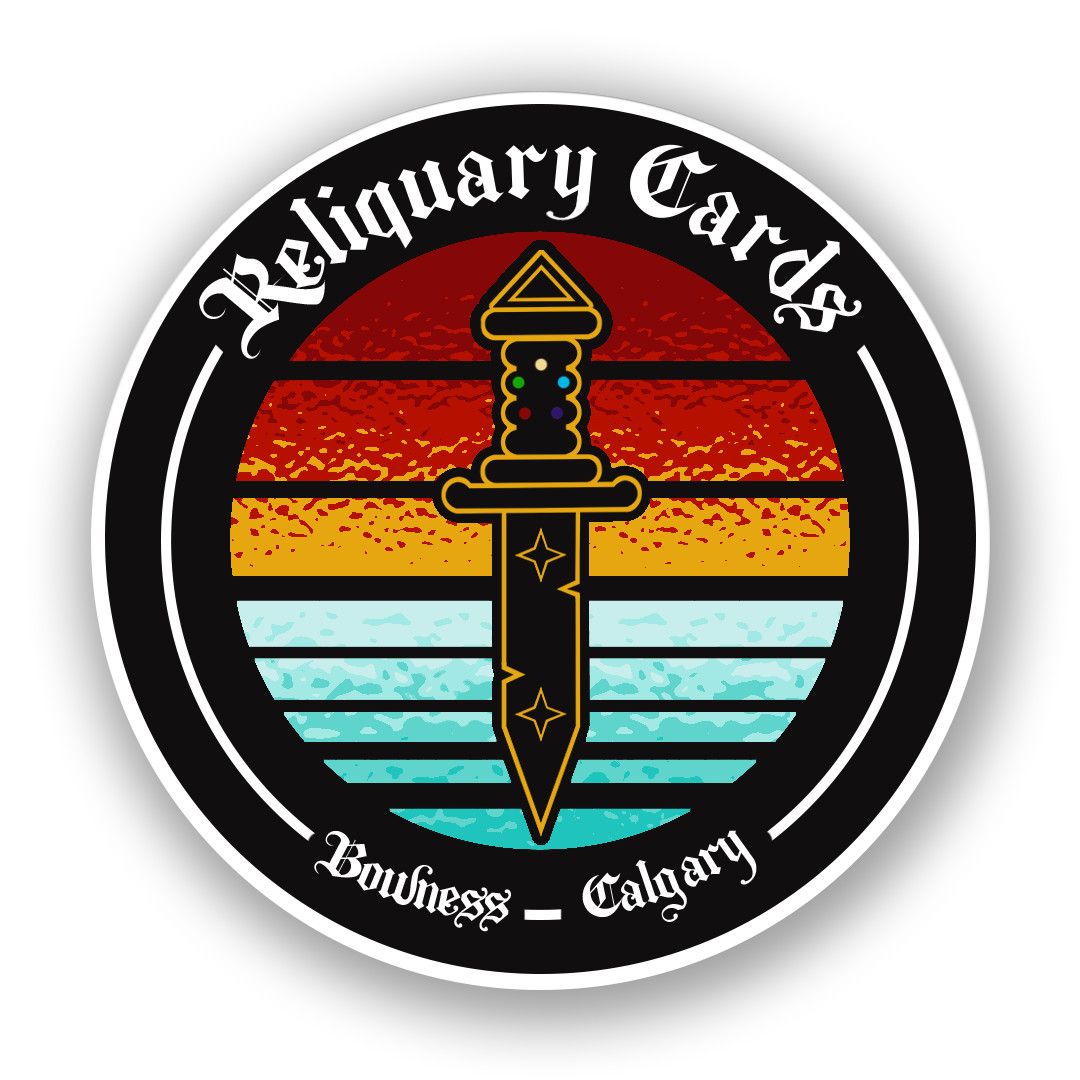 Reliquary Cards Sticker - Circle Dagger Sunset 3"