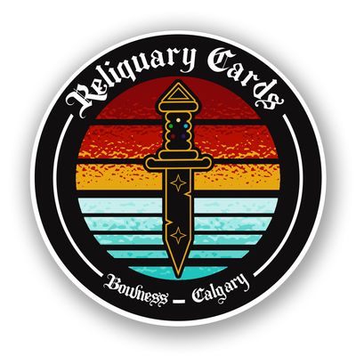 Reliquary Cards Sticker - Circle Dagger Sunset 3"