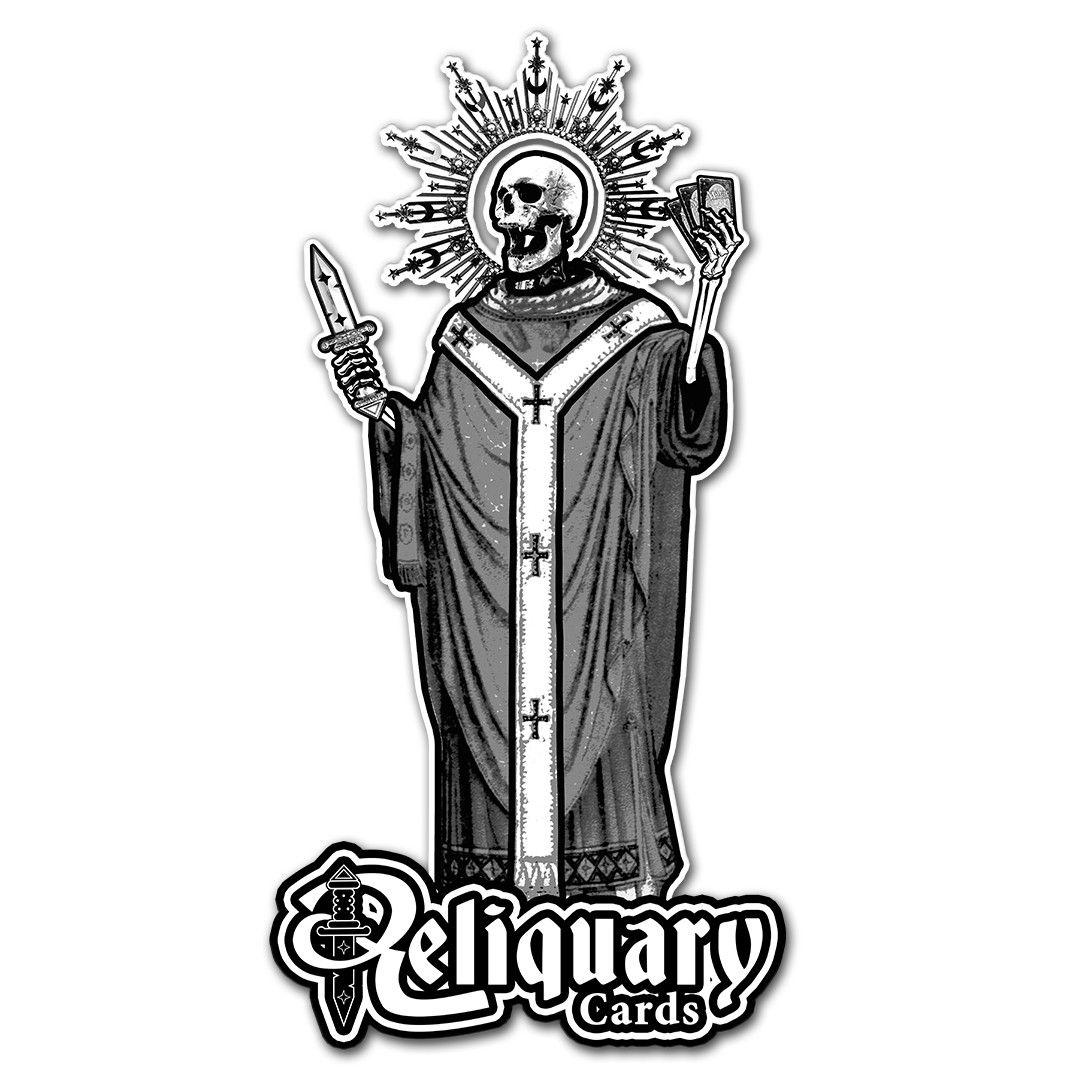 Reliquary Cards Sticker - 4" Skeleton