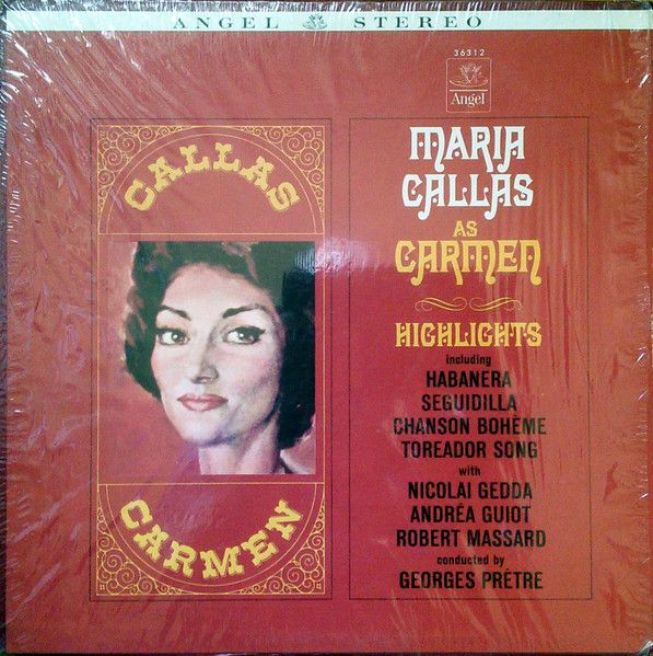 Maria Callas – Maria Callas As Carmen - Bizet Carmen Highlights (VG, 1966, LP, Open Shrink, Angel Records – 36312)