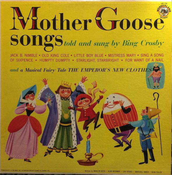 Bing Crosby – Mother Goose Songs (VG, 1967, LP, Golden Records – LP 79)