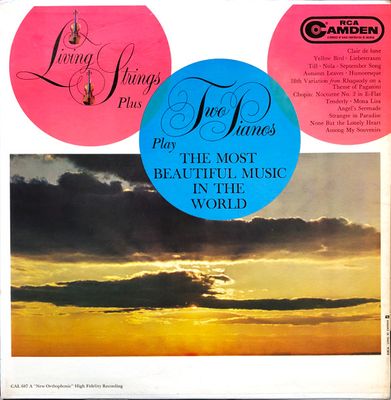 Living Strings – Plus Two Pianos Play The Most Beautiful Music In The World (VG, 1962, LP, RCA Camden – CAL 687)