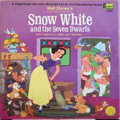 Walt Disney's Story And Songs From Snow White And The Seven Dwarfs (VG+, 1973, LP, Disneyland – 3906, USA)