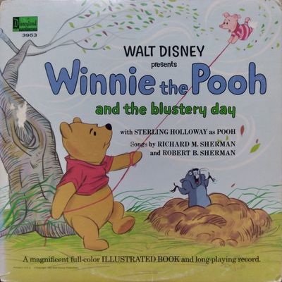 Walt Disney Winnie The Pooh And The Blustery Day (VG+, 1973, LP, With Illustrated Book, Disneyland – 3953)