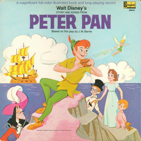 Walt Disney's Story And Songs From Peter Pan (VG, 1973, LP, Disneyland – 3910)