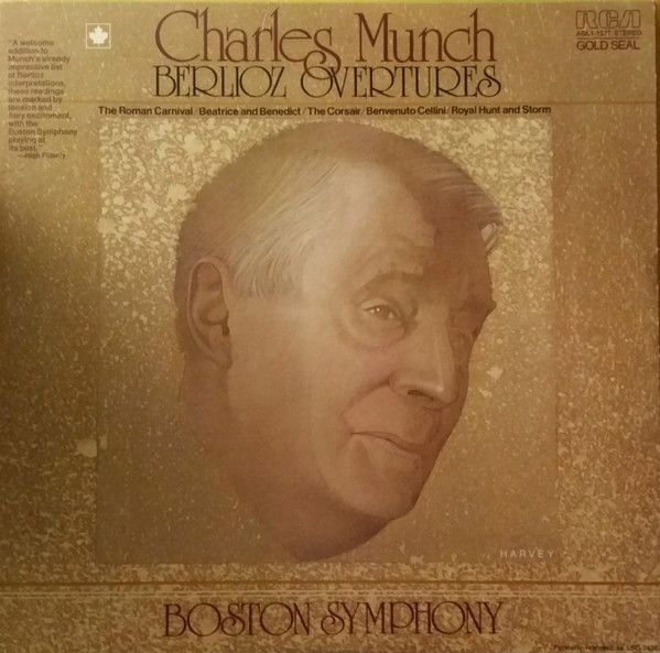Charles Munch, Boston Symphony – Berlioz Overtures (VG, 1975, LP, RCA Gold Seal – AGL1-1277)