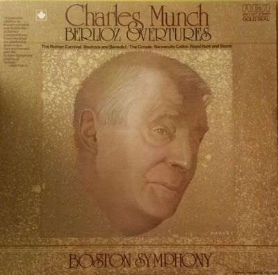 Charles Munch, Boston Symphony – Berlioz Overtures (VG, 1975, LP, RCA Gold Seal – AGL1-1277)