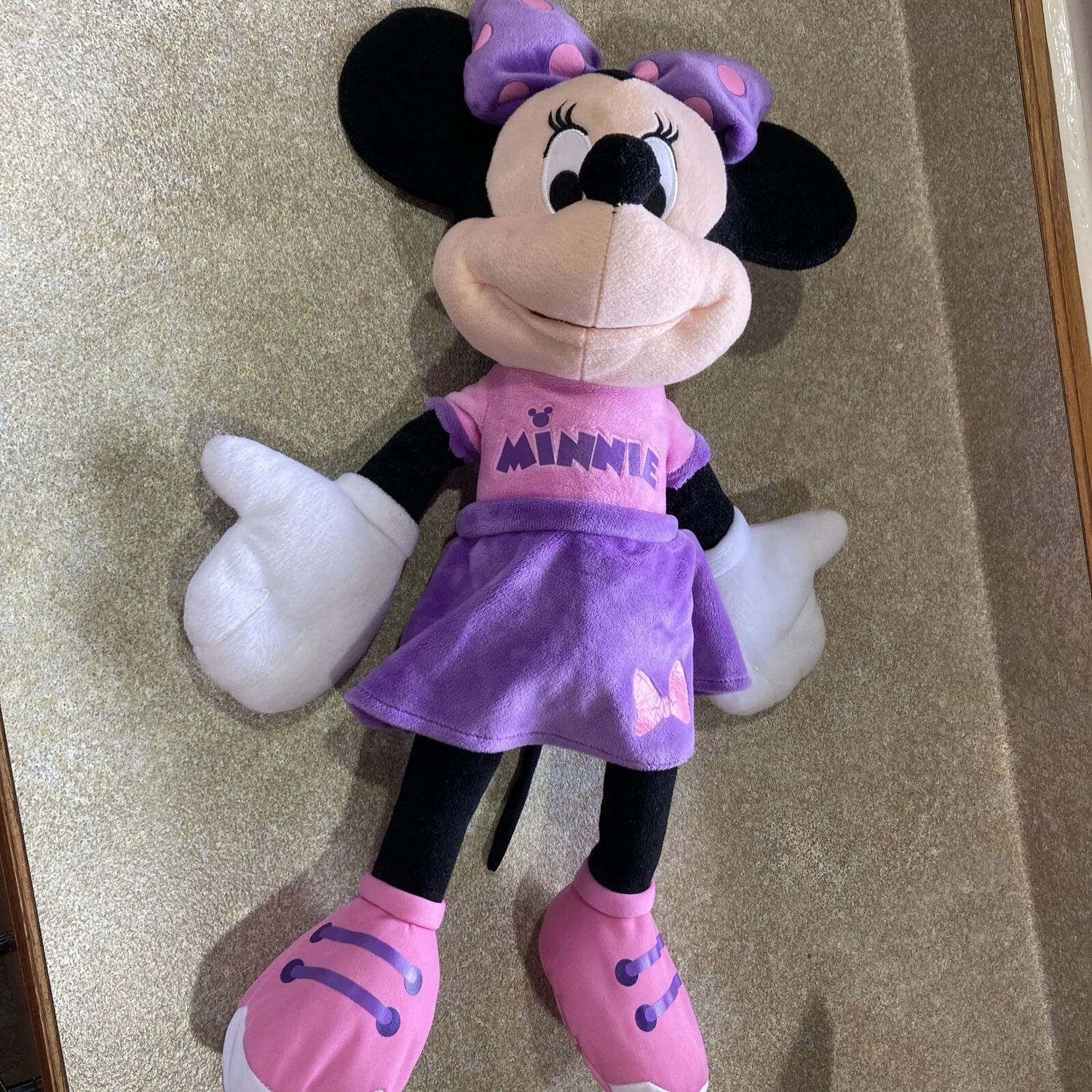 Disney Minnie Mouse Plushie (23-inch, Pink/Purple Dress)