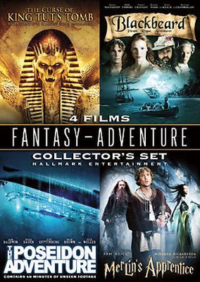 Fantasy / Adventure 4 Movie Collector's Set (2x DVD) Curse Of King Tut's Tomb / Blackbeard / Poseidon Adventure / Merlin's Apprentice