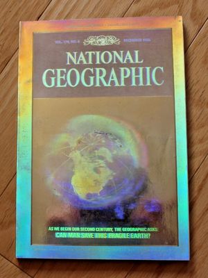 National Geographic (050) National Geographic December 1988 (With OUT Map) Holographic, Can Man Save This Fragile Earth
