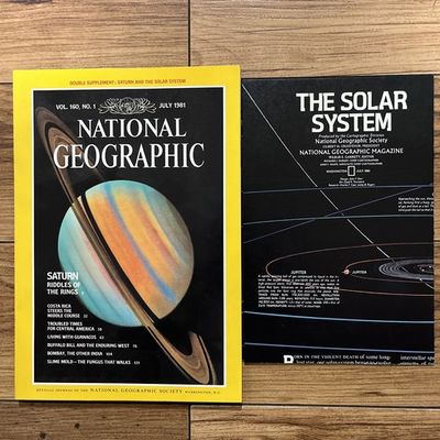 National Geographic (050) National Geographic July 1981 Saturn (With Map)