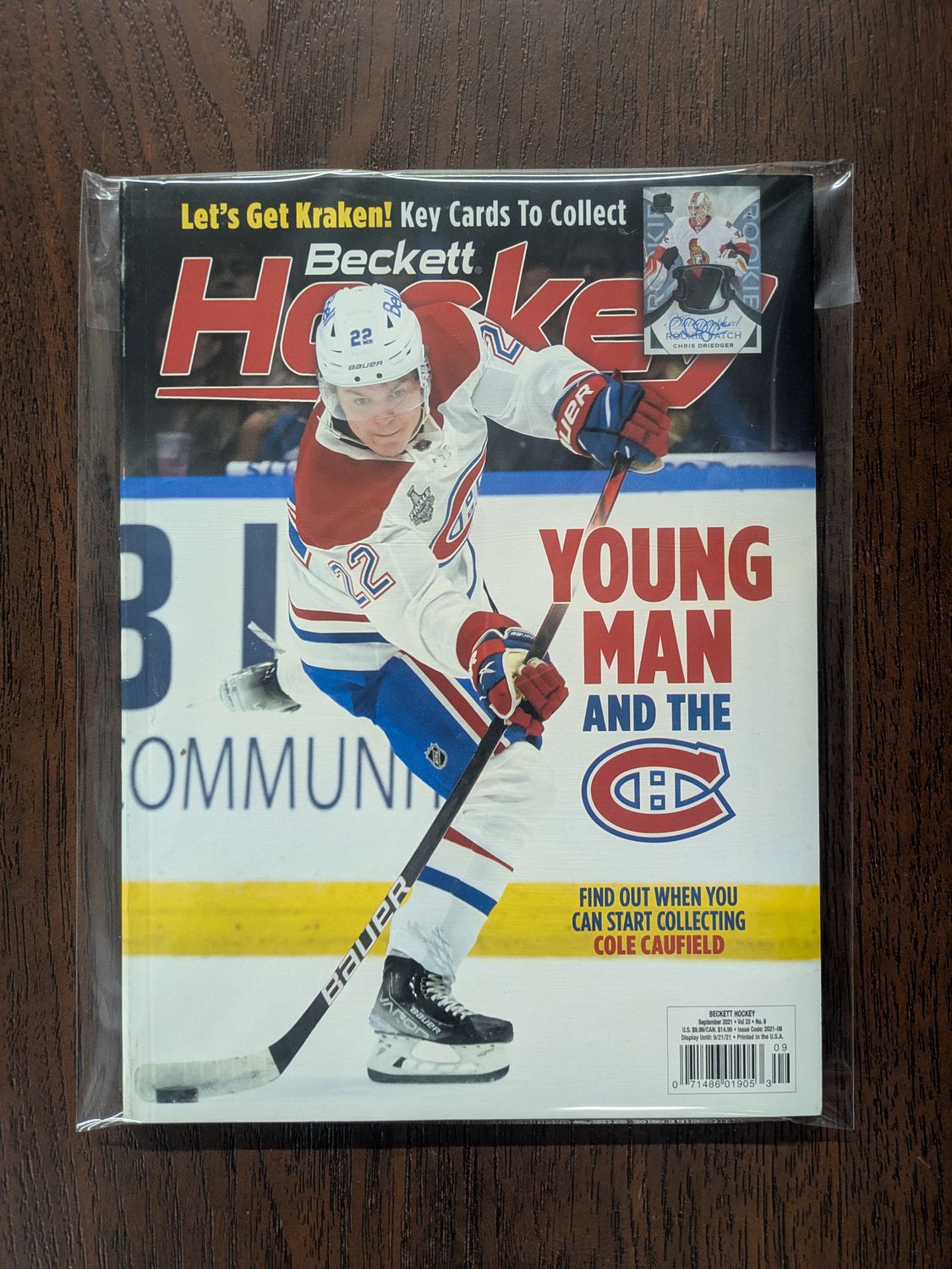 Beckett Hockey Magazine September 2021 Vol 33 no 9 Cole Caufield