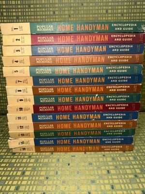 Popular Mechanics (620) Illustrated Home Handyman Encyclopedia &amp; Guide Volumes 1-15 (missing v16), (1961, HC)