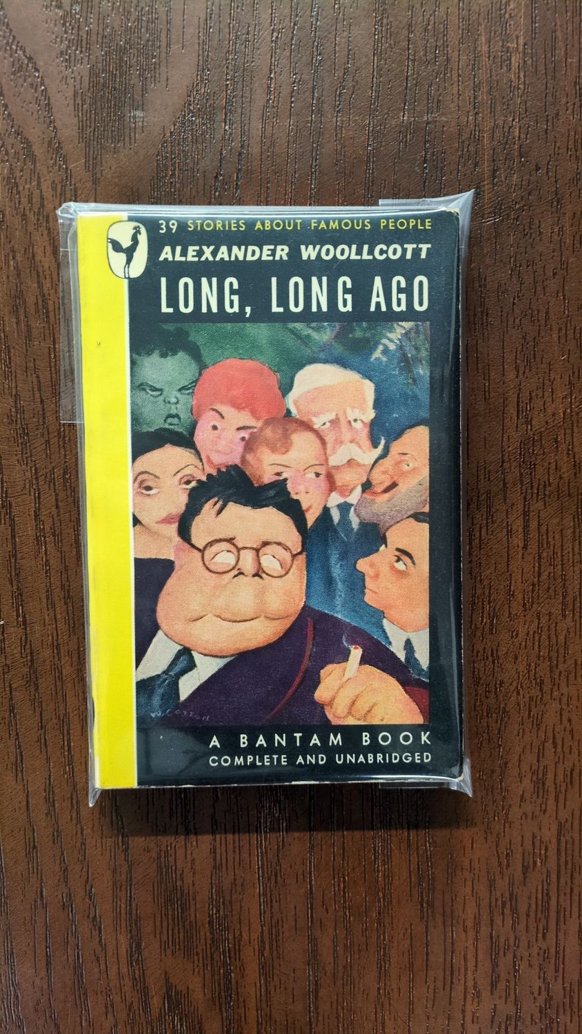 Woollcott, Alexander (810) Long, Long Ago (PB)  Bantam Books #39, June 1946 First Paperback Edition, Viking Press, Will Cotton cover