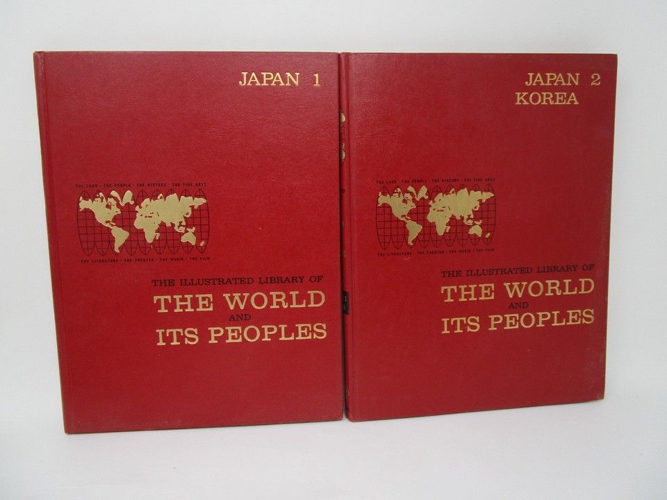 Illustrated Library of the World and Its Peoples: Japan 1 / Japan  2, Korea (1964, Greystone Press, HC) (2 Books)